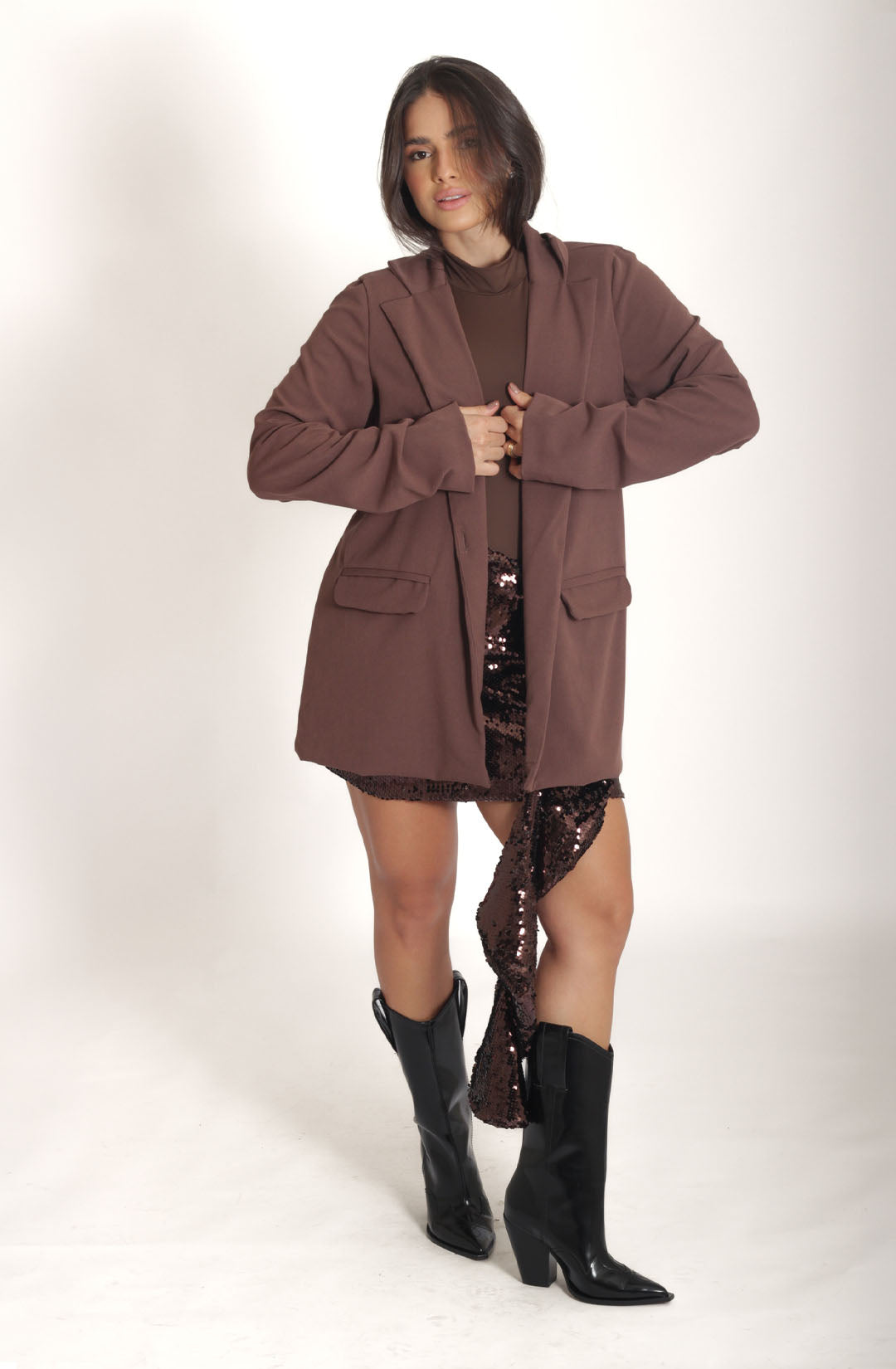 Blazer cami - Marrom Escuro