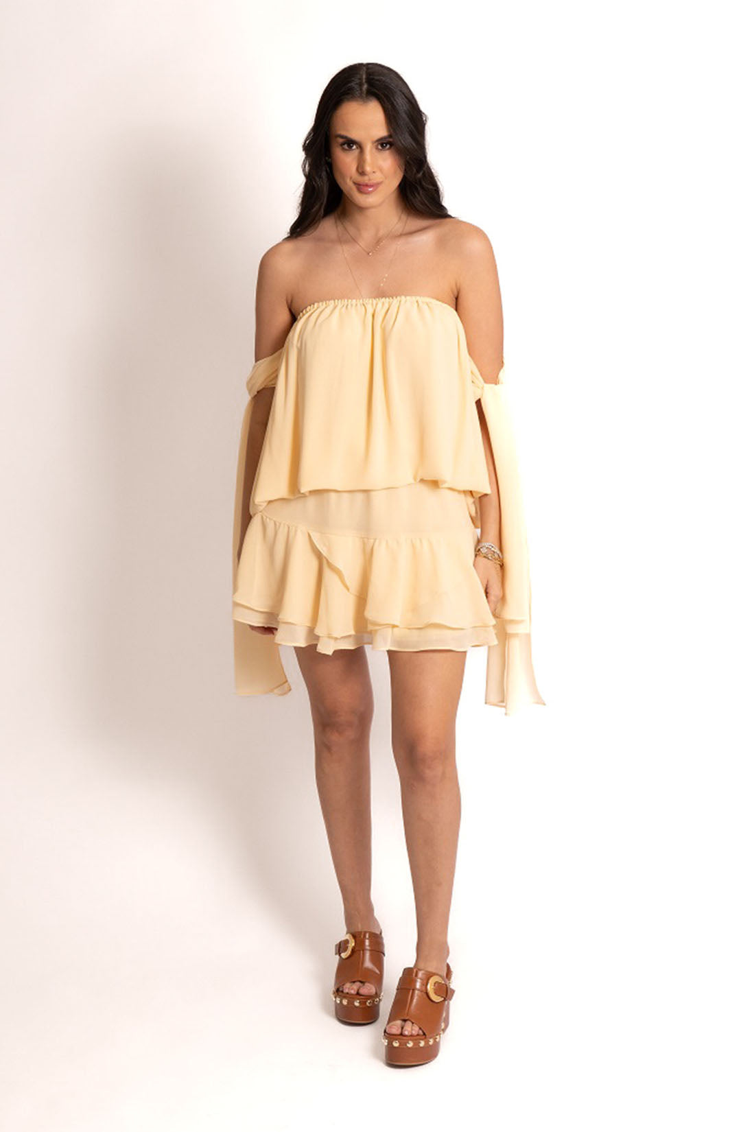 Saia clarice - Amarelo Manteiga