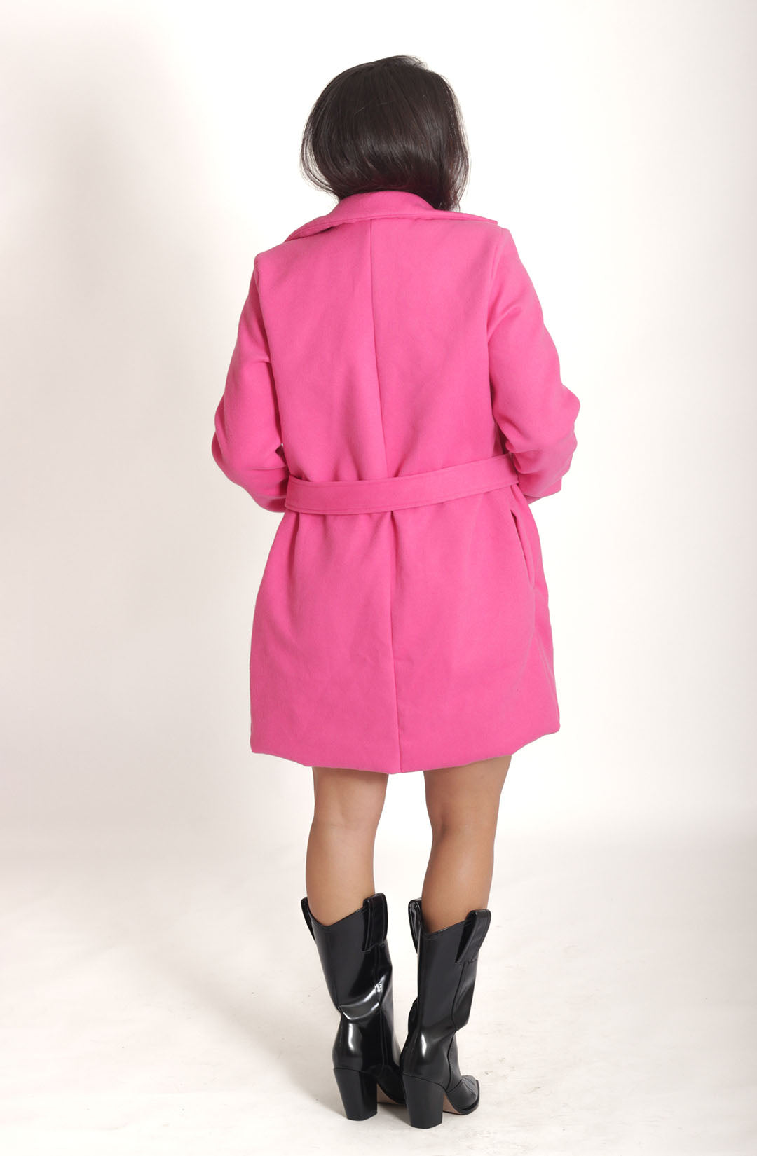 Casaco Lã Batida - Rosa Pink