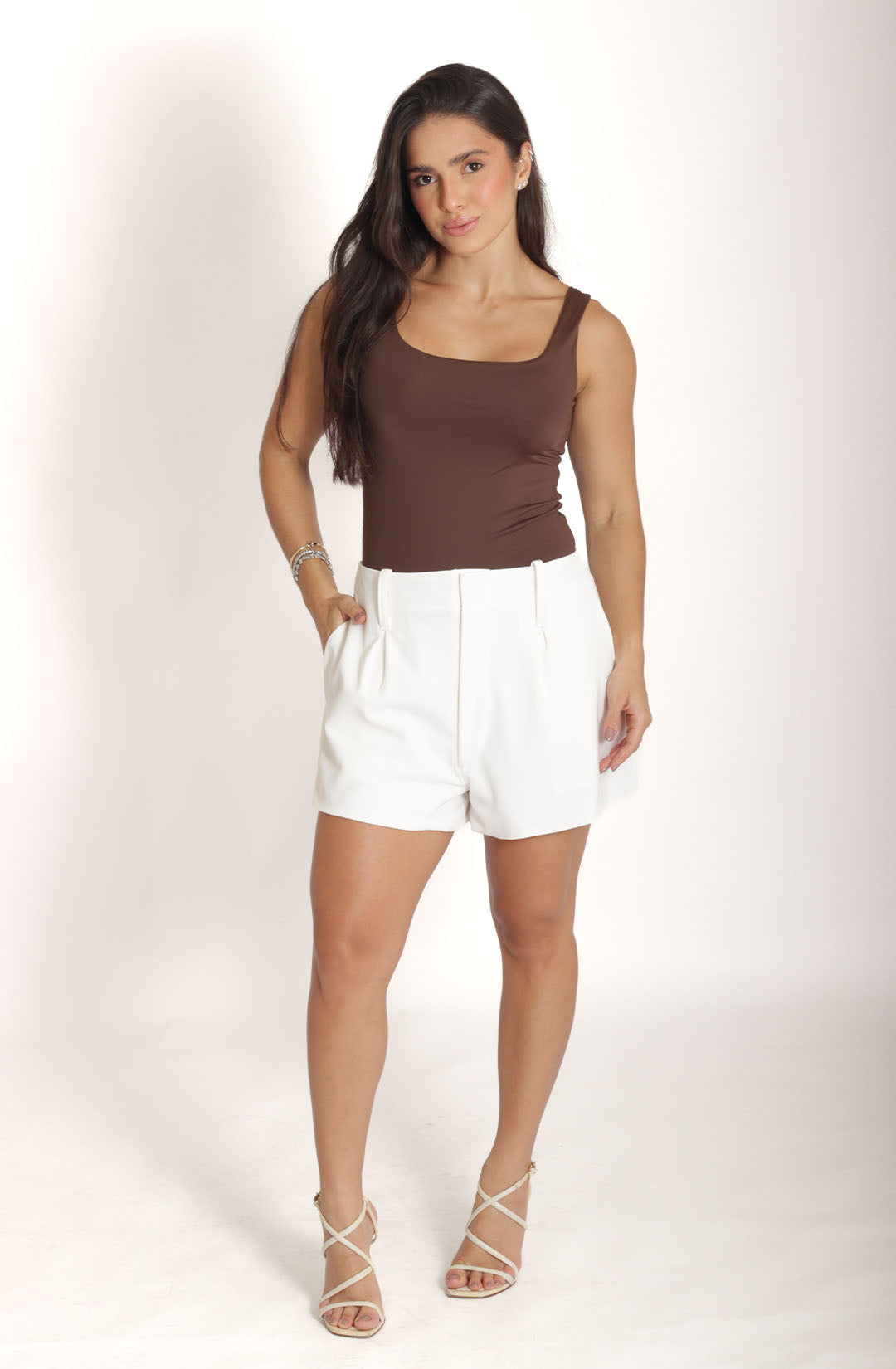 Short eliza off - White