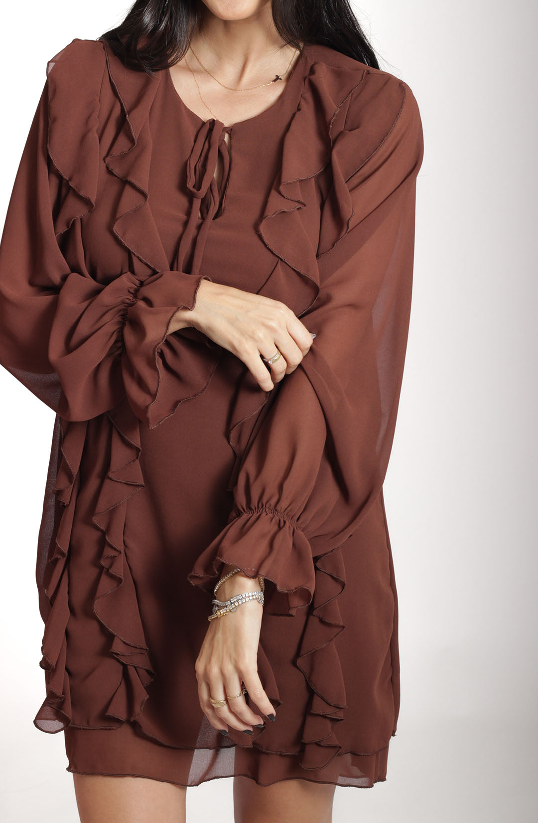 Vestido amelie - Marrom