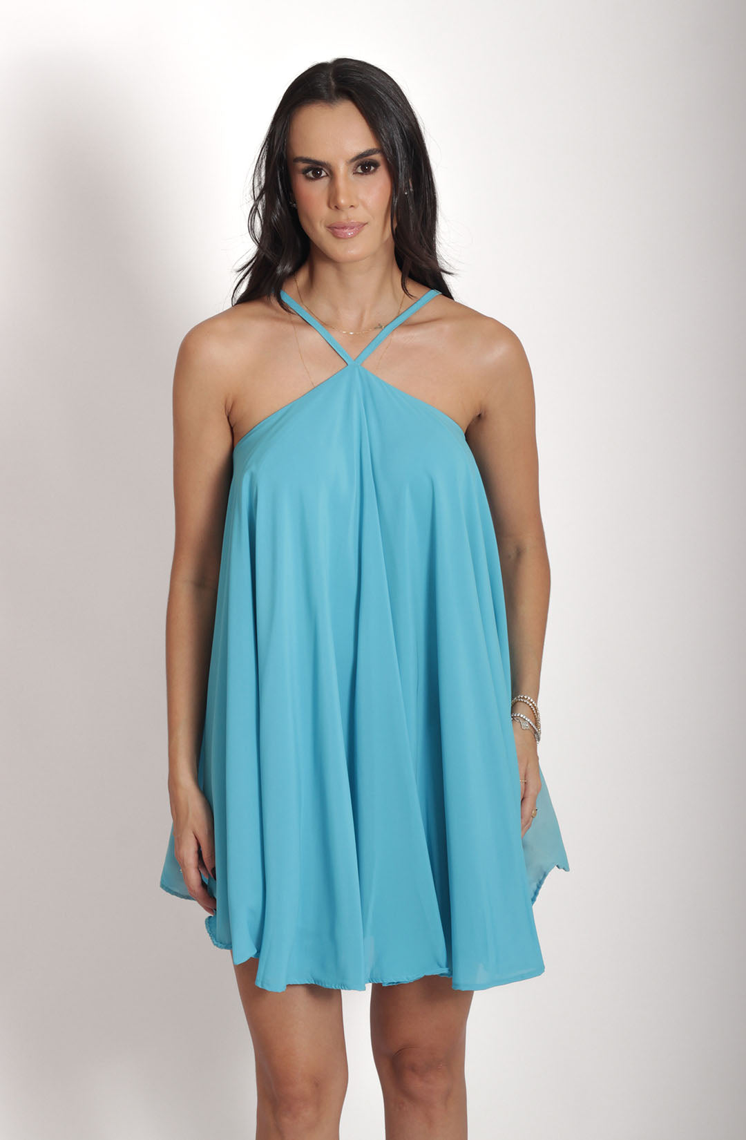 Vestido Diana - Azul Turquesa