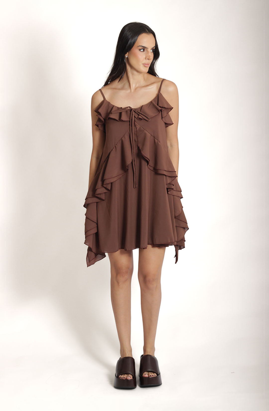Vestido yasmim - Marrom