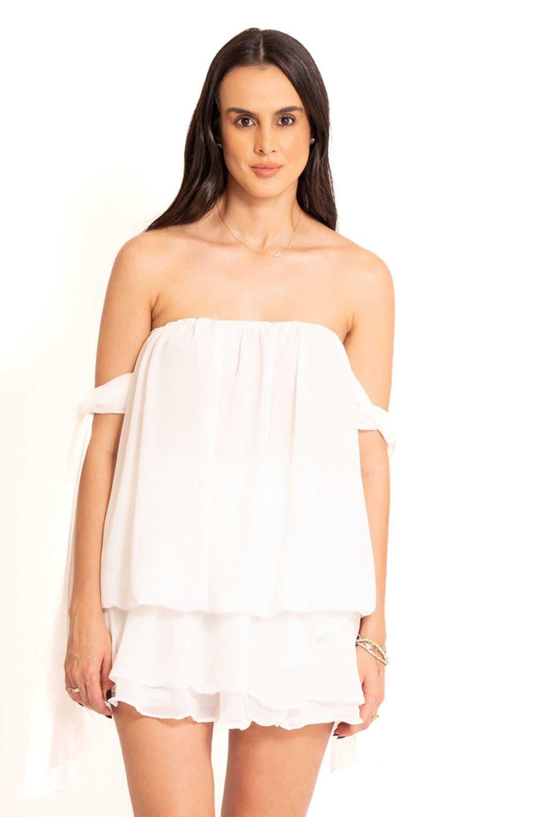 Saia clarice off - White