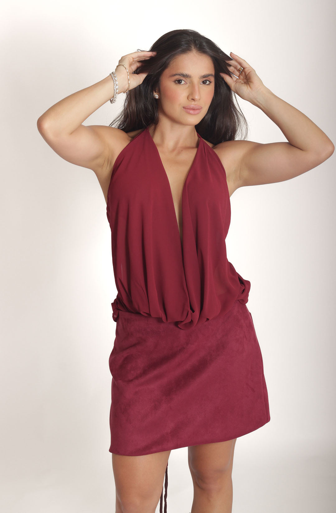 Saia Suede Elô - Marsala