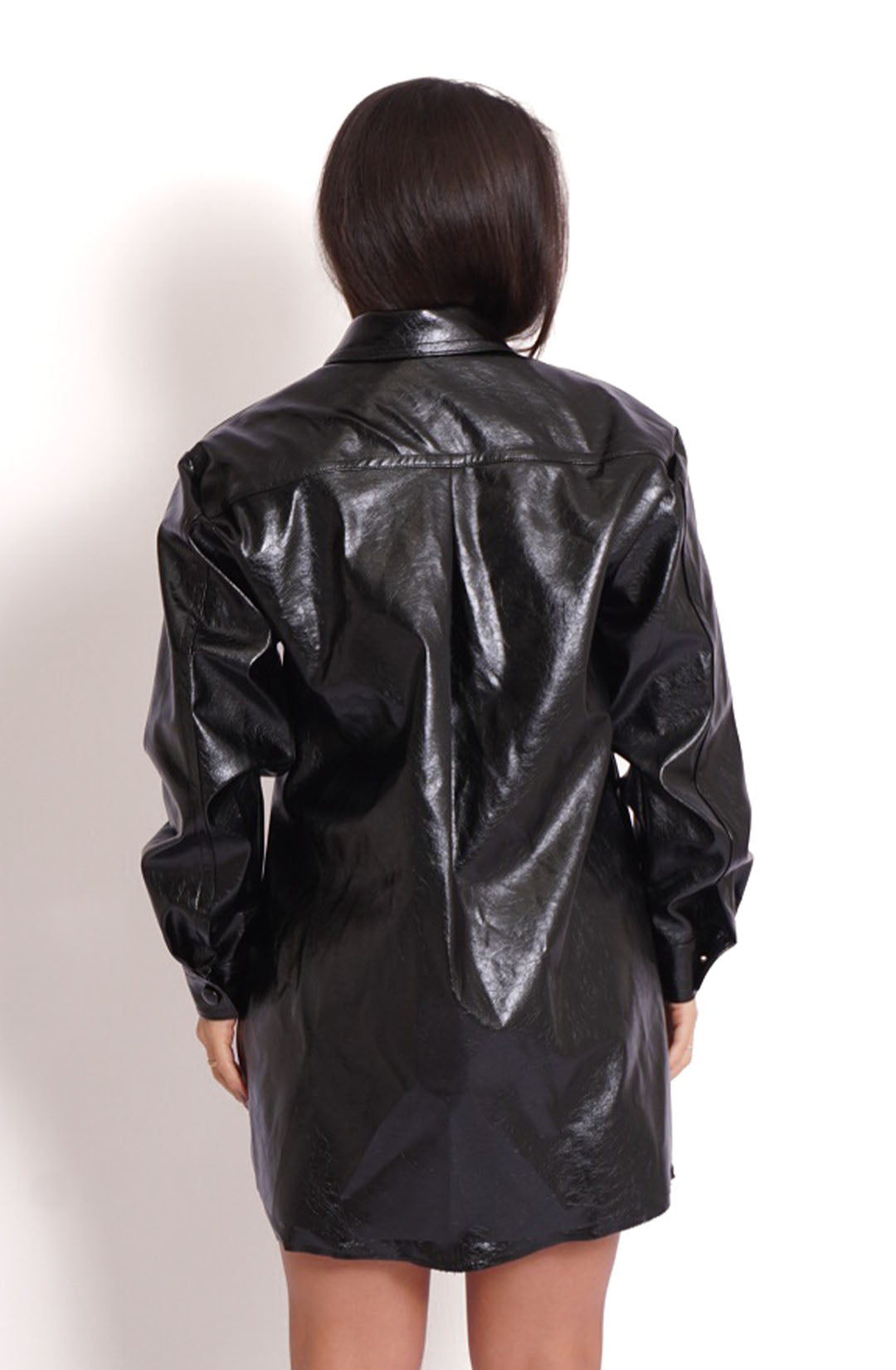 Camisa couro eco anne - Preto