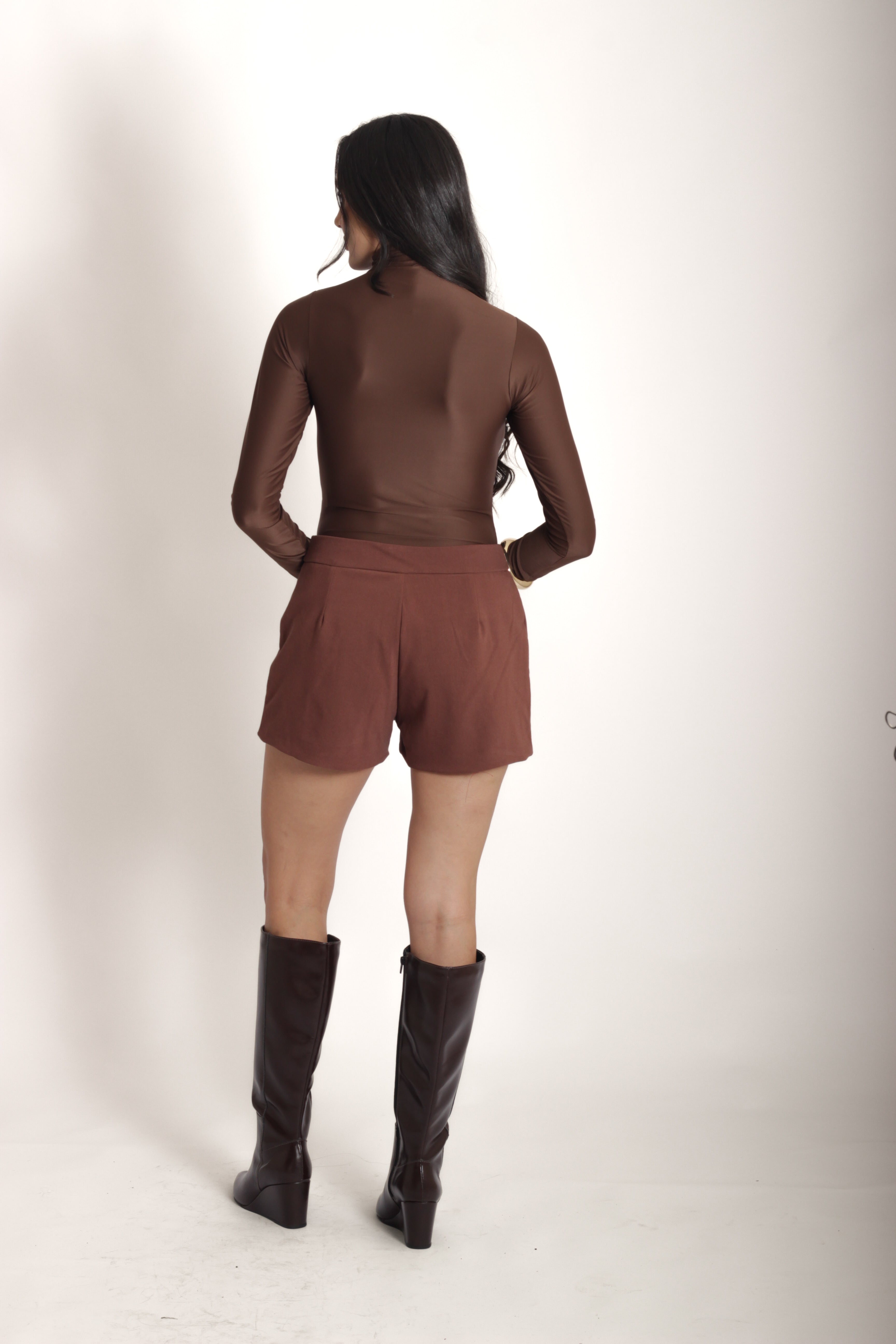 Body Manga Longa - Marrom
