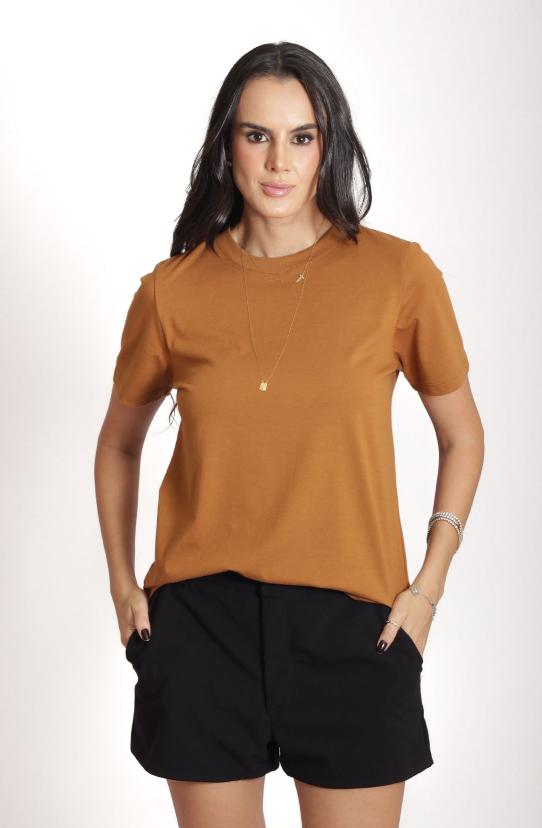 T-shirt Madda - Caramelo