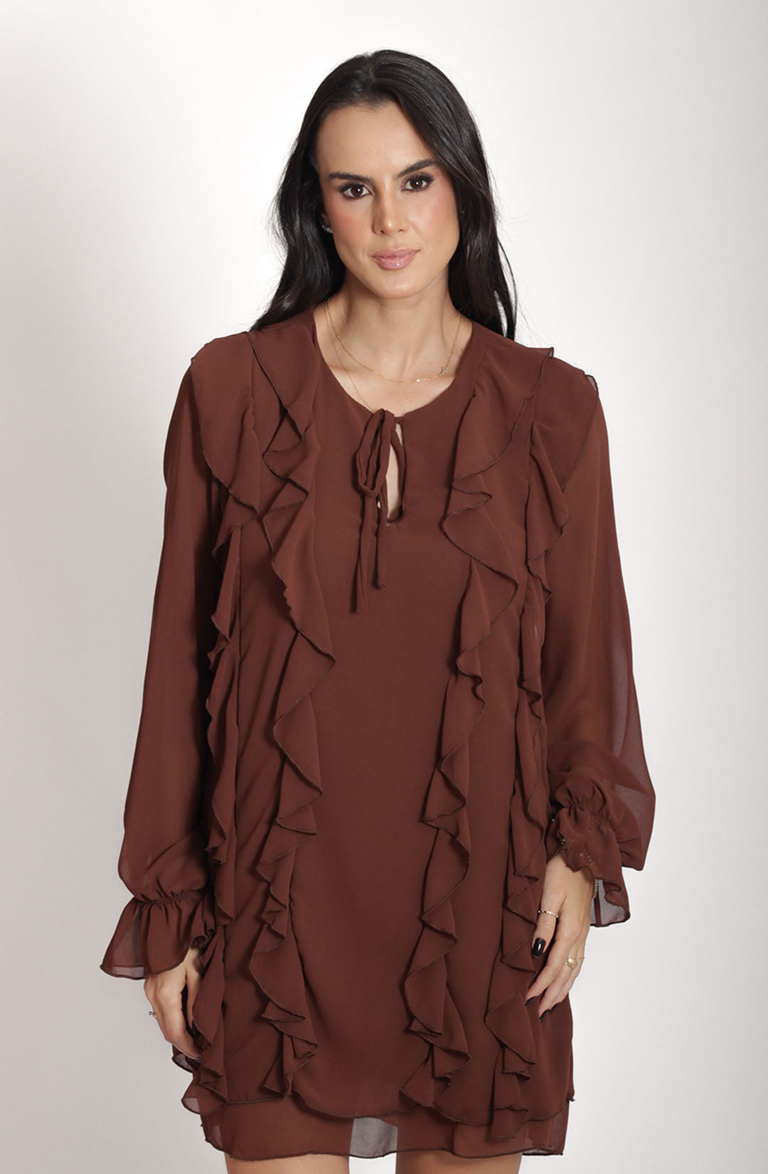 Vestido amelie - Marrom