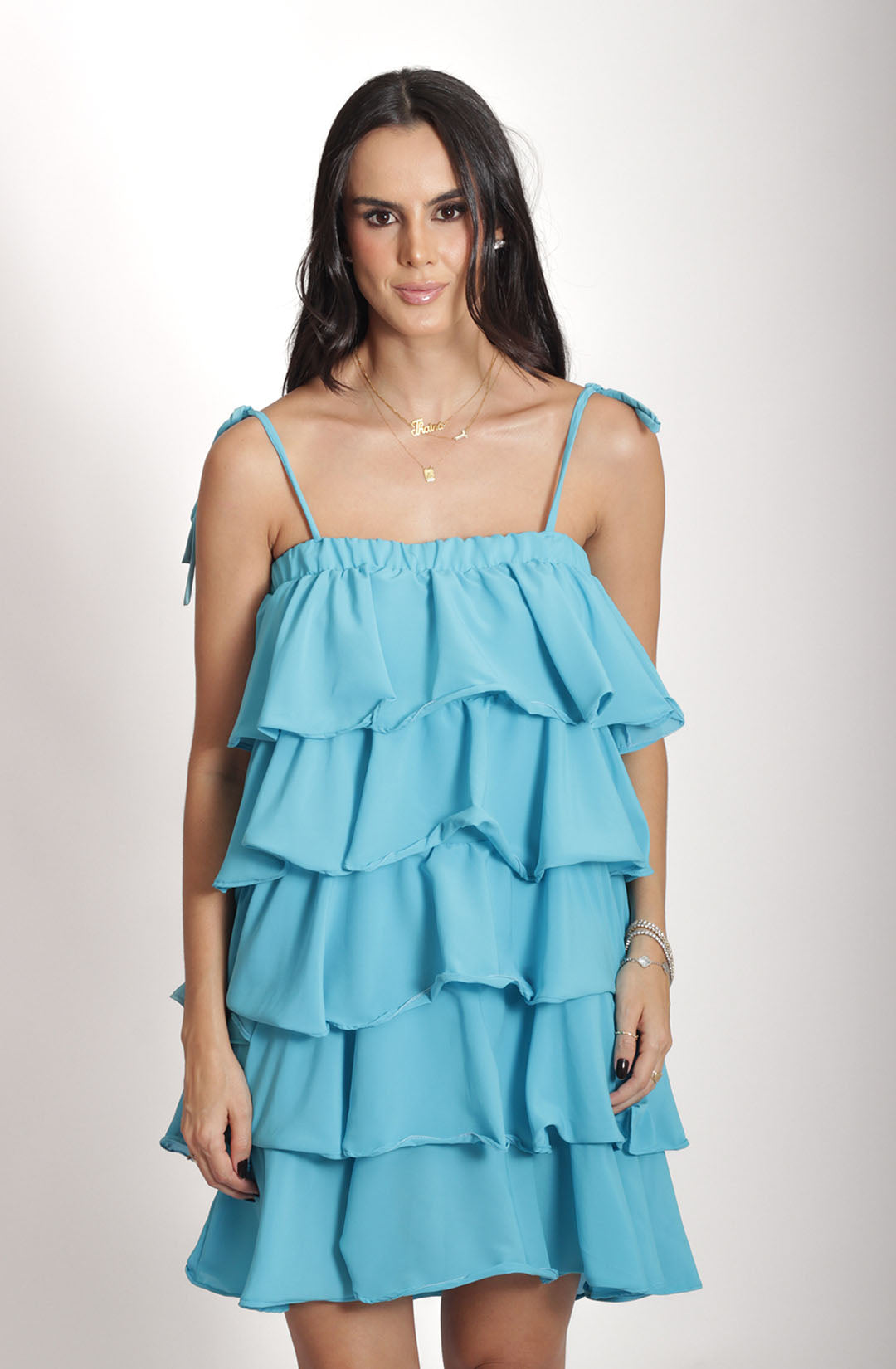 Vestido nanda - Azul Turquesa