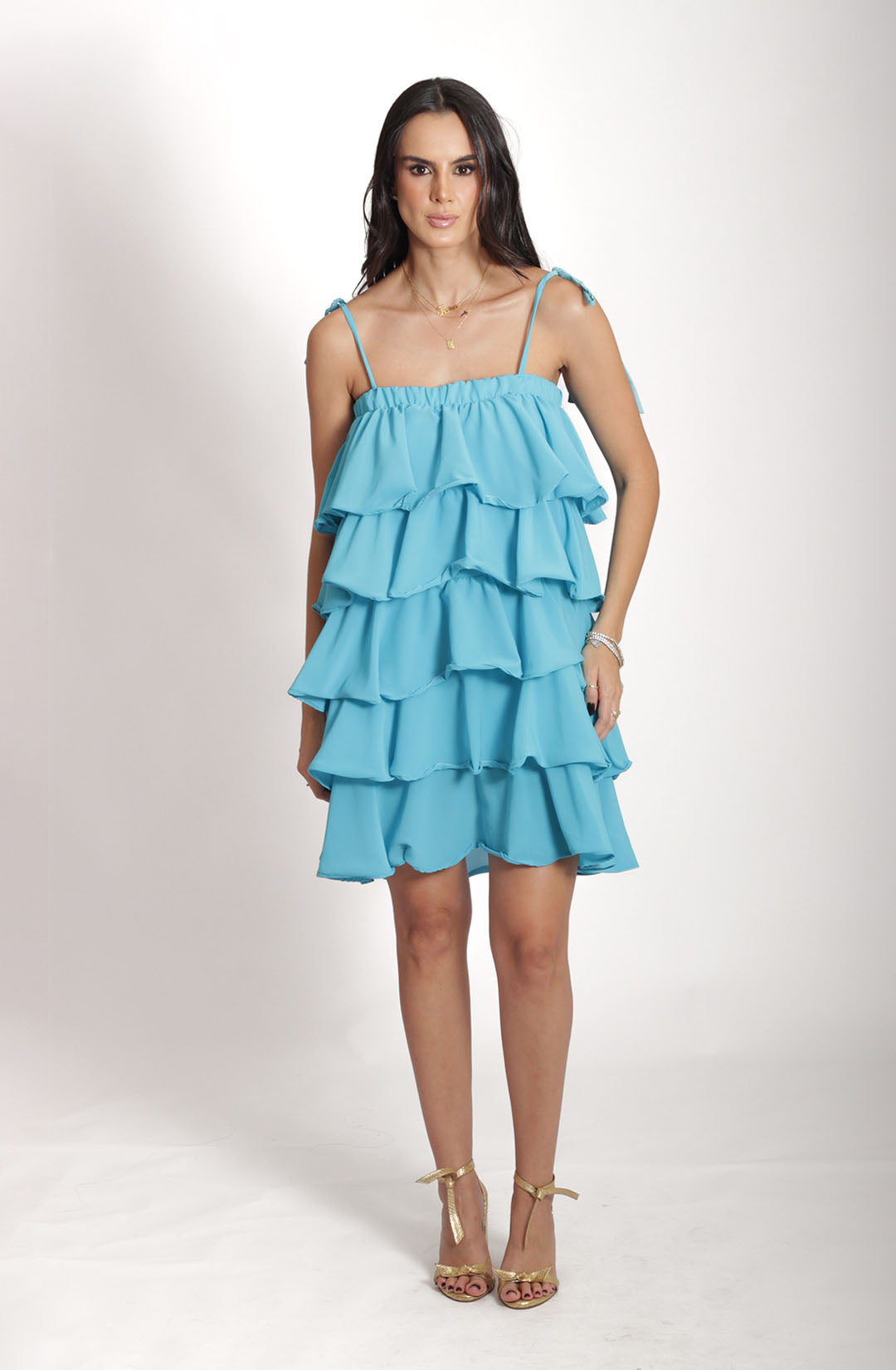 Vestido nanda - Azul Turquesa