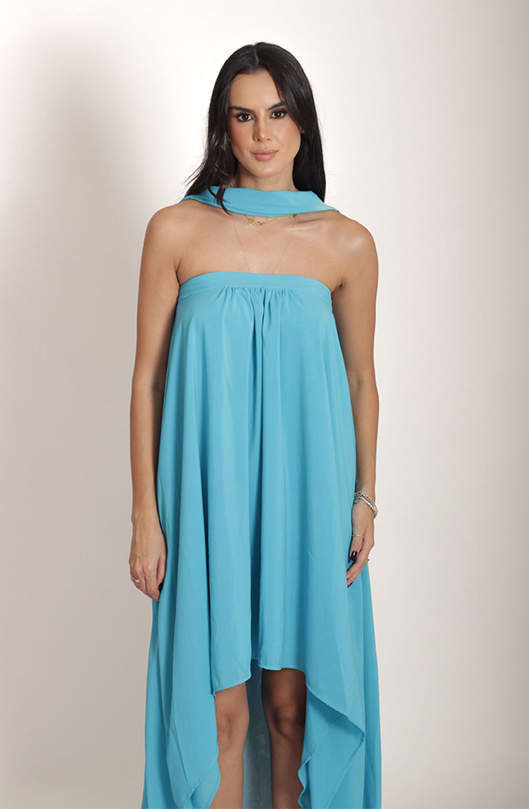 Vestido Sara - Azul Turquesa