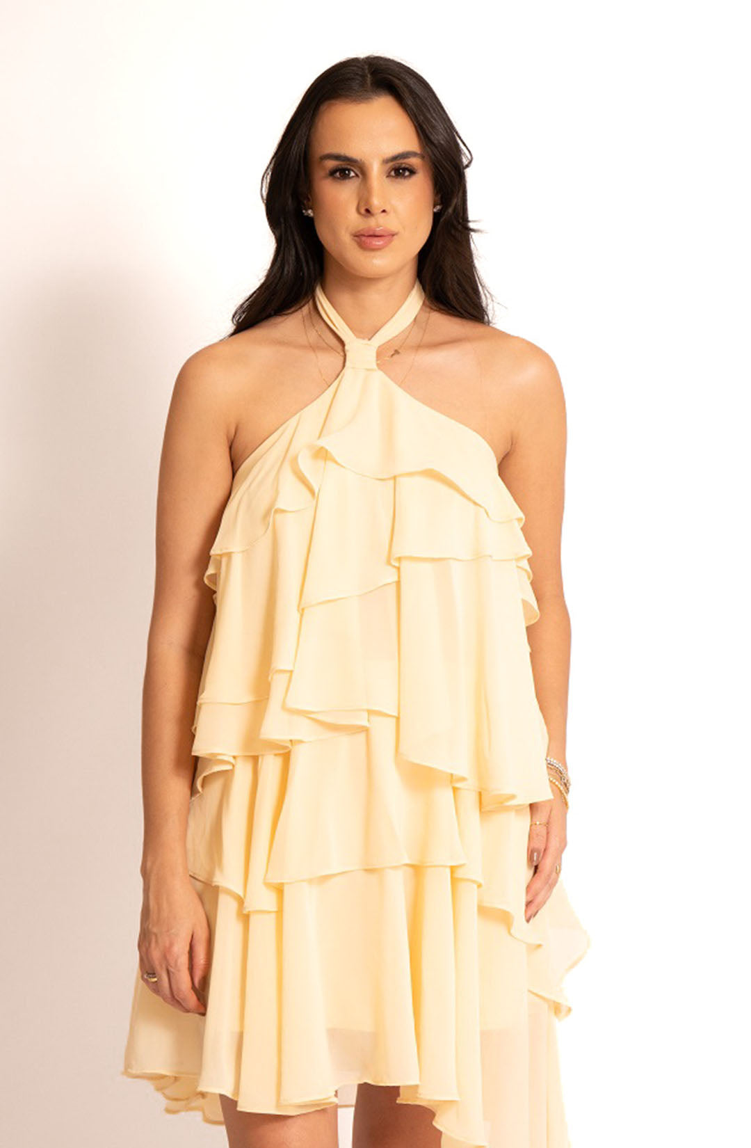Vestido Thália - Amarelo Manteiga