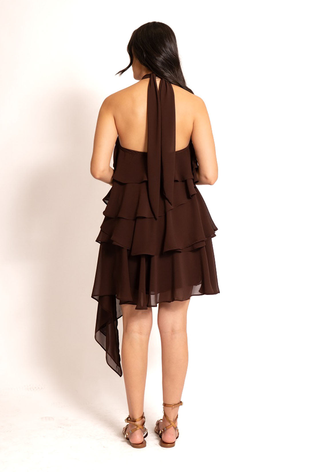 Vestido Thália - Marrom Escuro
